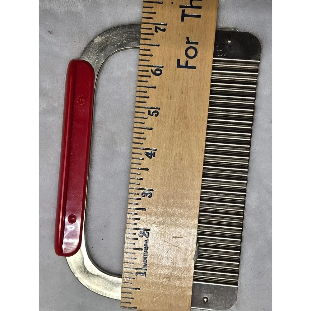 Vintage Huot Serrater Crinkle Cutter Meat Tenderizer Original Box MCM Kitchen